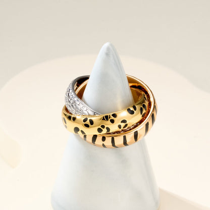 [Ornora Jewelry]TRINITY  RING LEOPARD PRINT