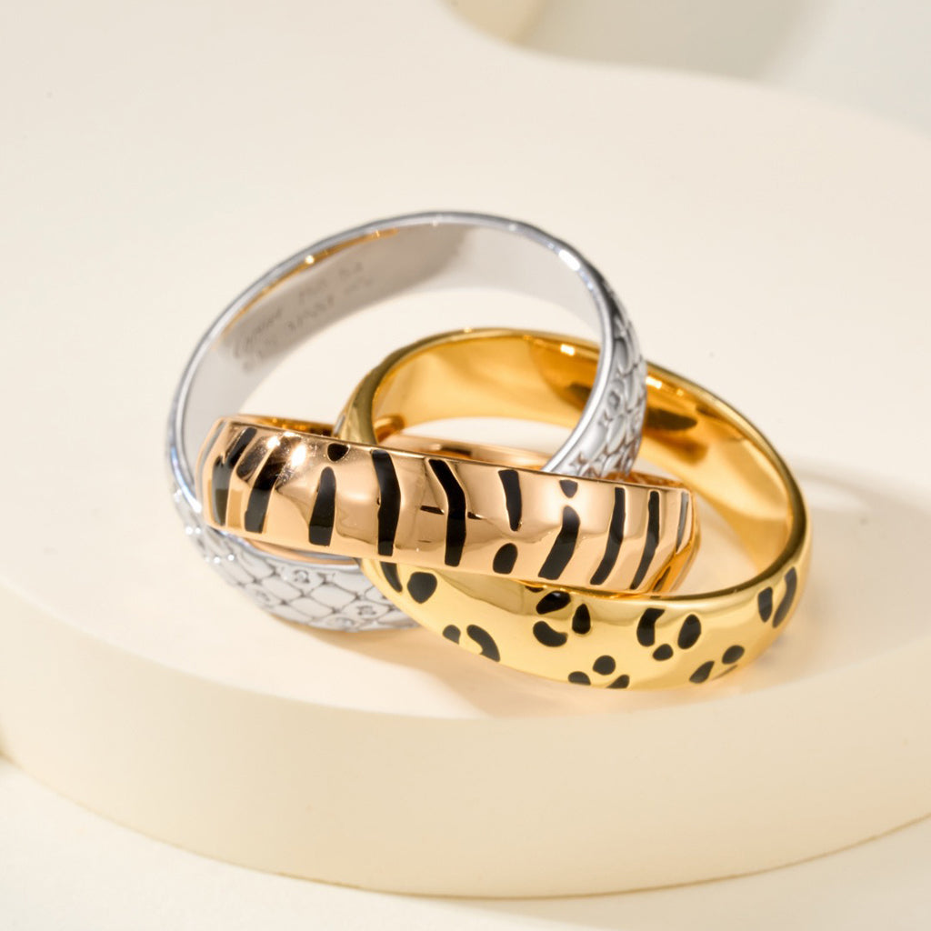 [Ornora Jewelry]TRINITY  RING LEOPARD PRINT
