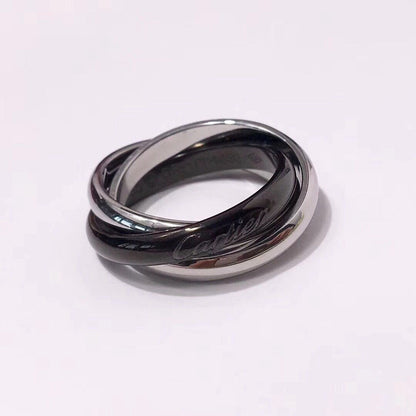 [Ornora Jewelry]TRINITY 3.2MM RING BLACK CERAMIC