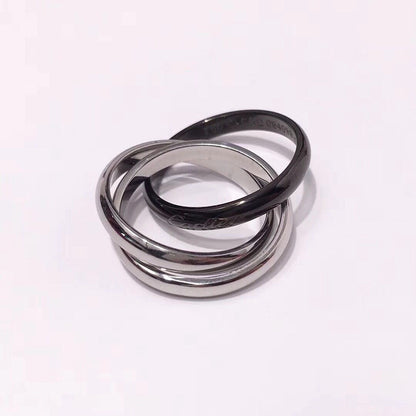 [Ornora Jewelry]TRINITY 3.2MM RING BLACK CERAMIC