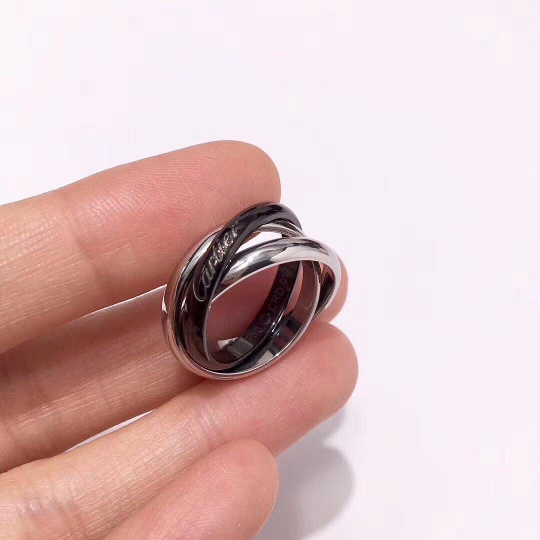 [Ornora Jewelry]TRINITY 3.2MM RING BLACK CERAMIC