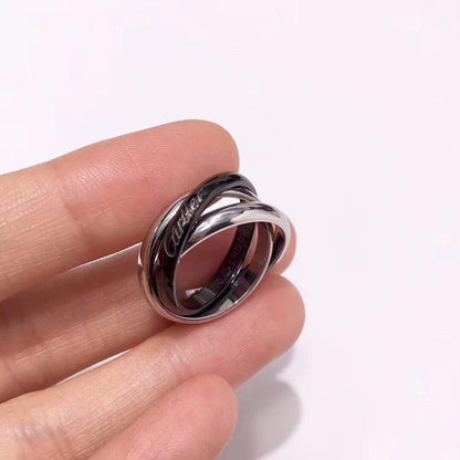 [Ornora Jewelry]TRINITY 3.2MM RING BLACK CERAMIC