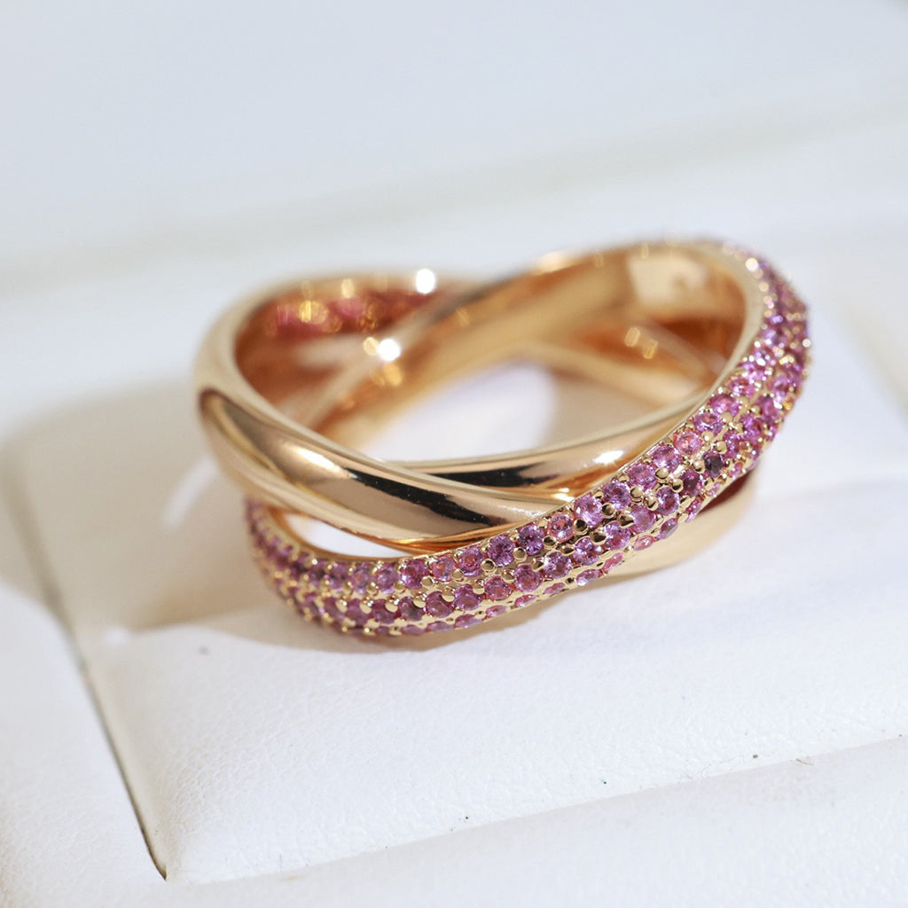 [Ornora Jewelry]TRINITY 3.2MM RING PINK DIAMOND