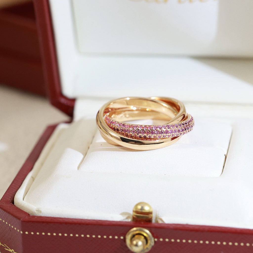 [Ornora Jewelry]TRINITY 3.2MM RING PINK DIAMOND