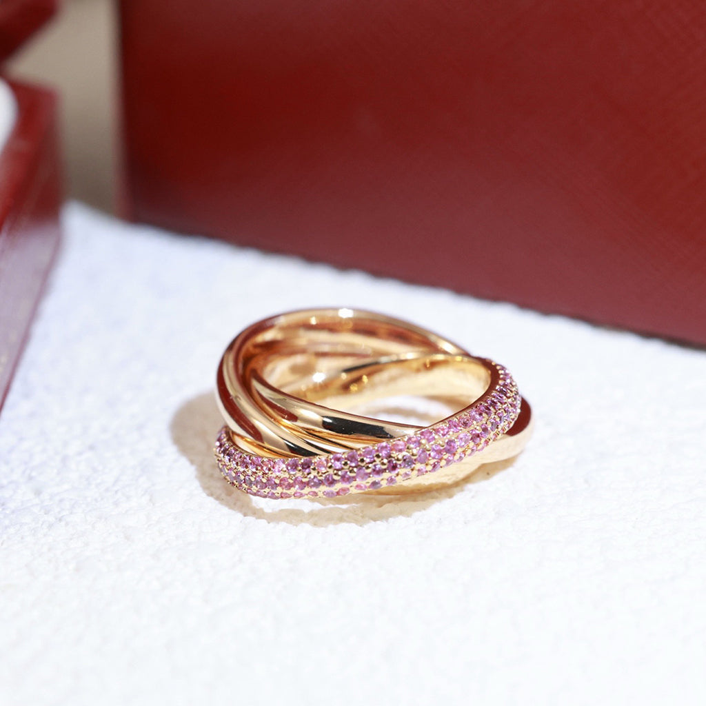 [Ornora Jewelry]TRINITY 3.2MM RING PINK DIAMOND