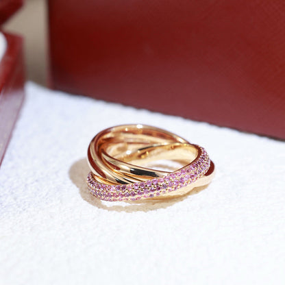 [Ornora Jewelry]TRINITY 3.2MM RING PINK DIAMOND