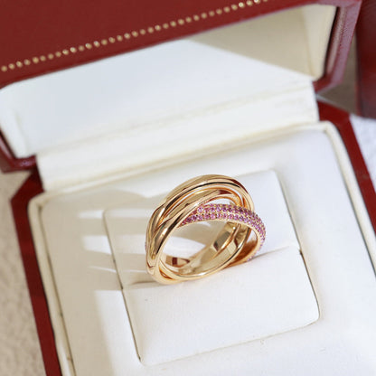 [Ornora Jewelry]TRINITY 3.2MM RING PINK DIAMOND