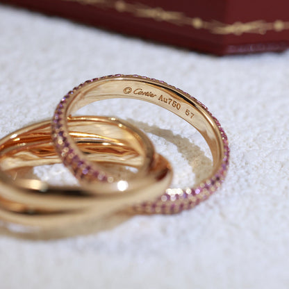 [Ornora Jewelry]TRINITY 3.2MM RING PINK DIAMOND