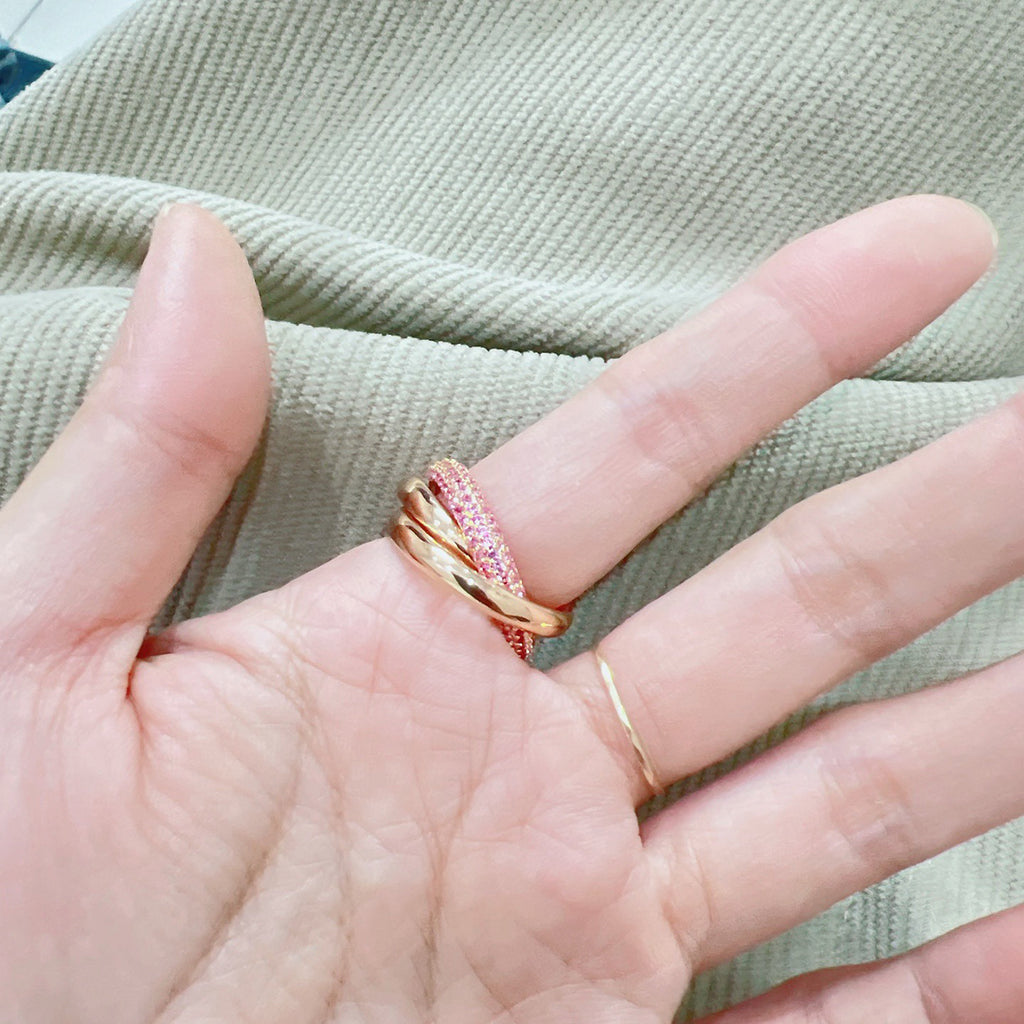 [Ornora Jewelry]TRINITY 3.2MM RING PINK DIAMOND