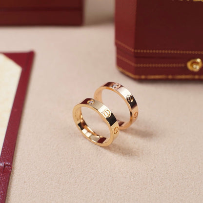 [Ornora Jewelry]LOVE 4MM 1 DIAMOND RING