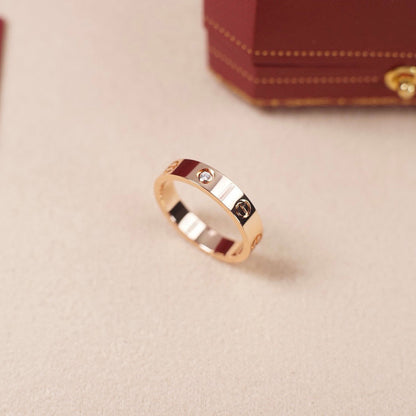 [Ornora Jewelry]LOVE 4MM 1 DIAMOND RING