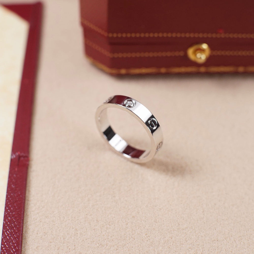 [Ornora Jewelry]LOVE 4MM 1 DIAMOND RING