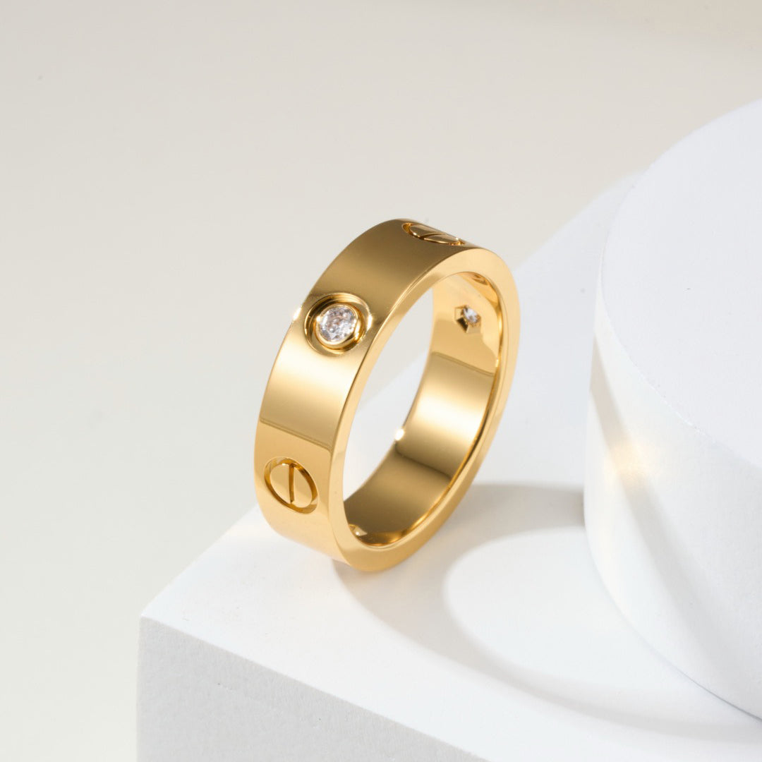 [Ornora Jewelry]LOVE 4MM 1 DIAMOND RING