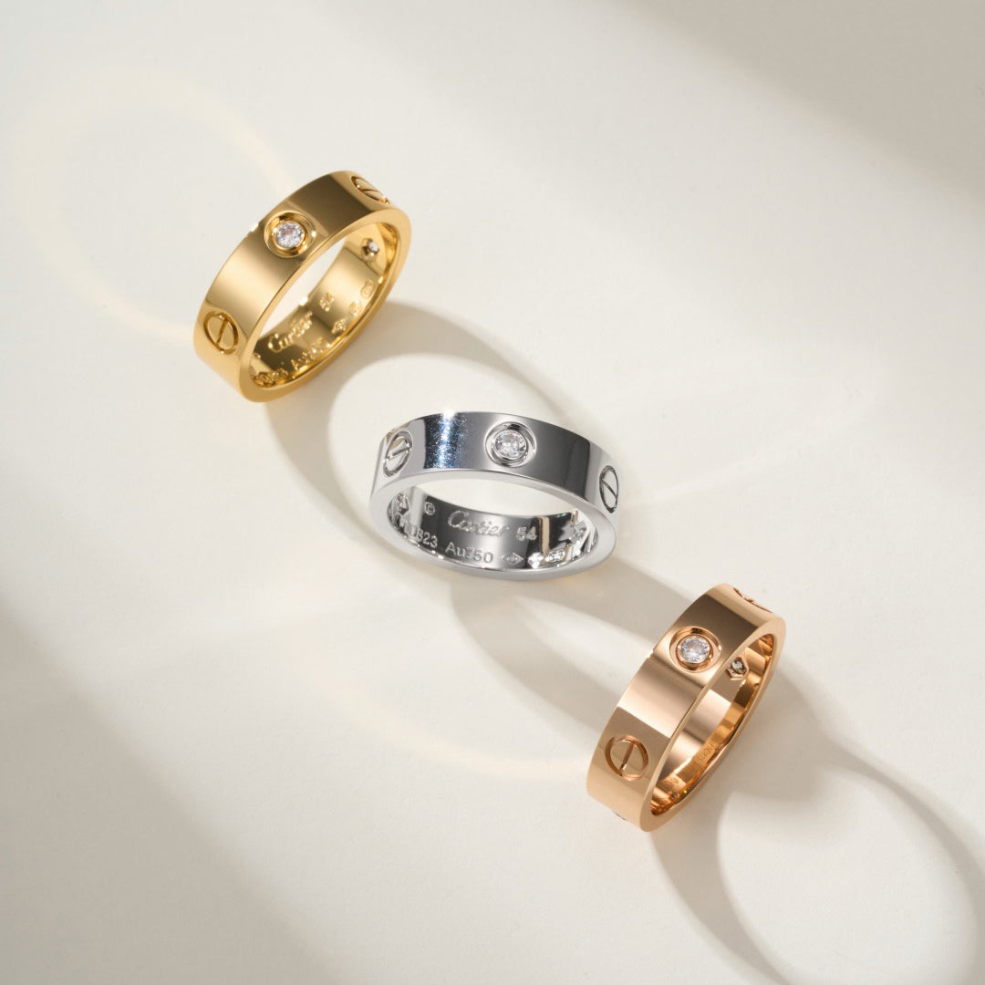 [Ornora Jewelry]LOVE 4MM 1 DIAMOND RING