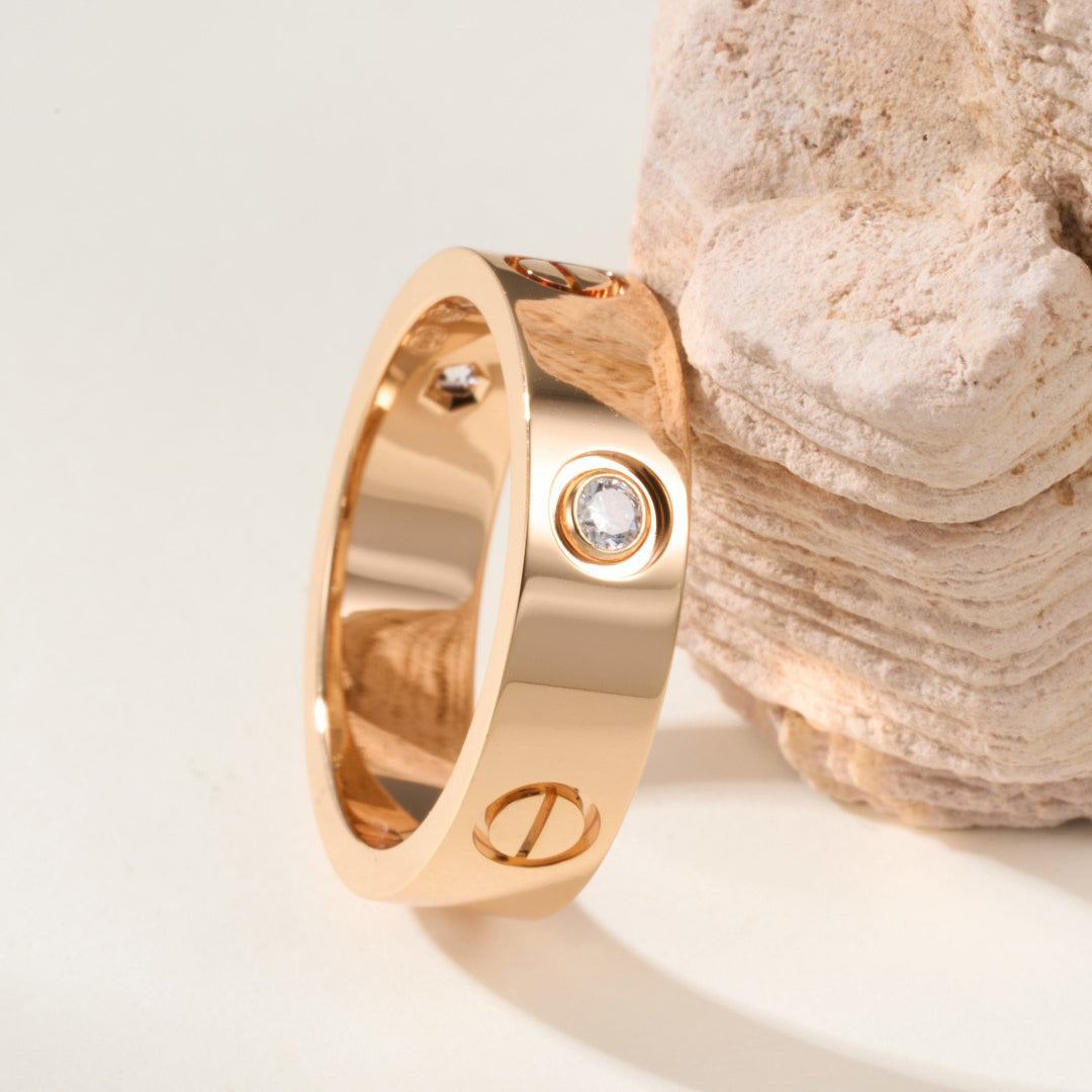 [Ornora Jewelry]LOVE 4MM 1 DIAMOND RING