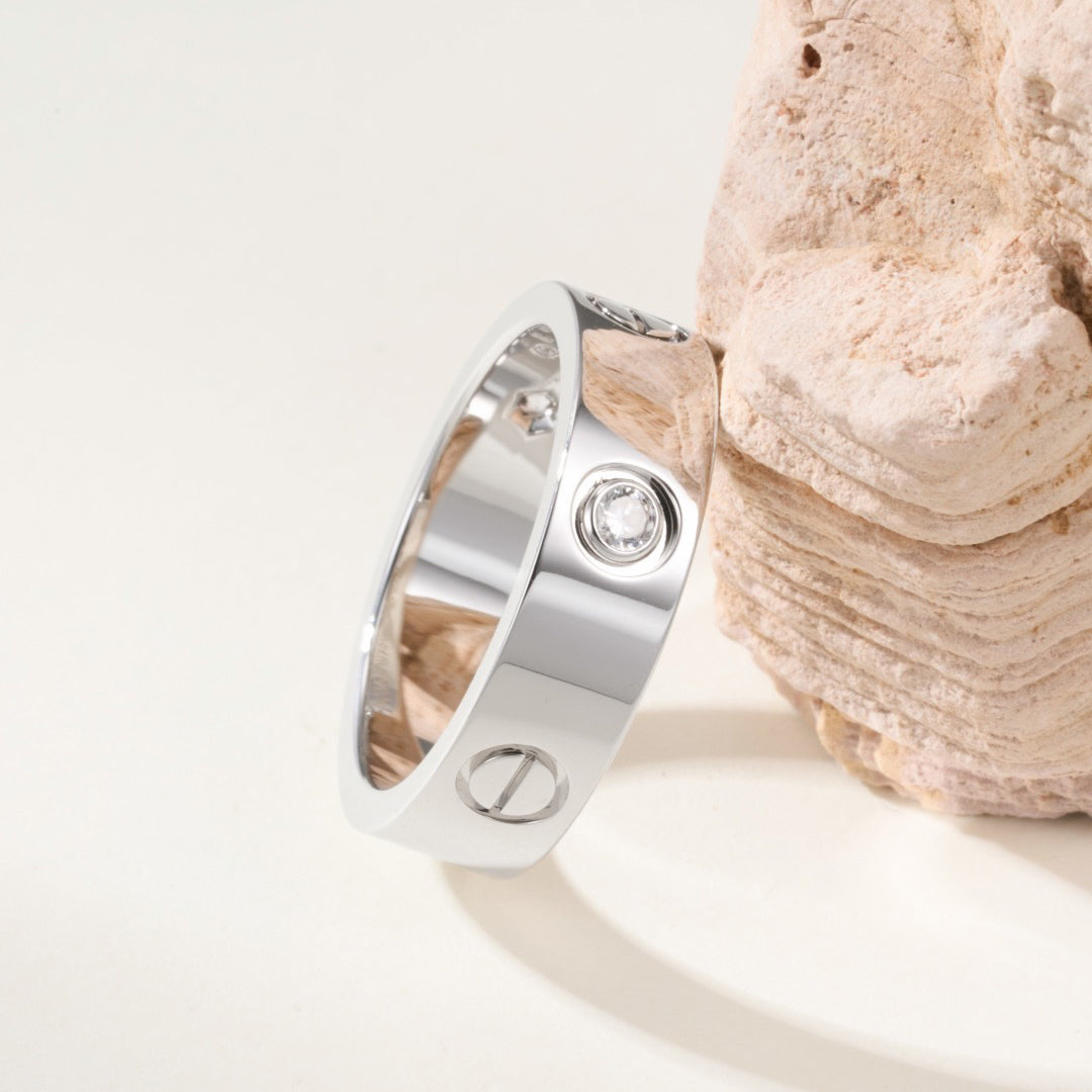 [Ornora Jewelry]LOVE 4MM 1 DIAMOND RING