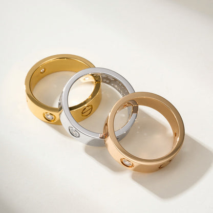 [Ornora Jewelry]LOVE 4MM 1 DIAMOND RING