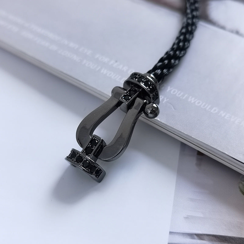 [Ornora Jewelry]FORCE LARGE SERIES HORSESHOE BLACK SAMURAI BRACELET