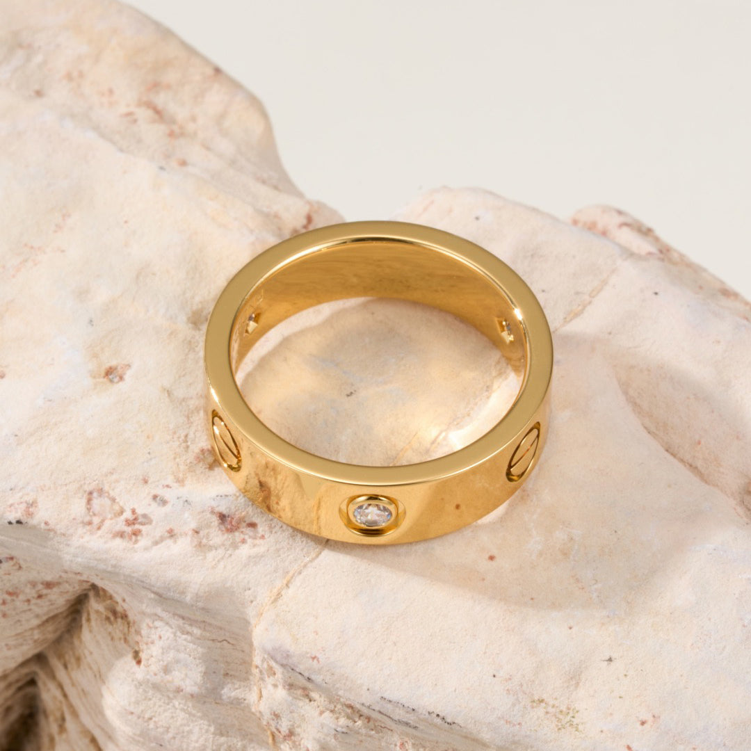 [Ornora Jewelry]LOVE 4MM 1 DIAMOND RING