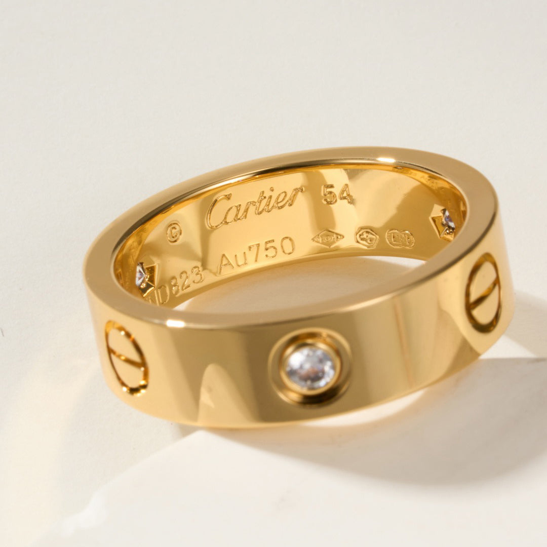 [Ornora Jewelry]LOVE 4MM 1 DIAMOND RING