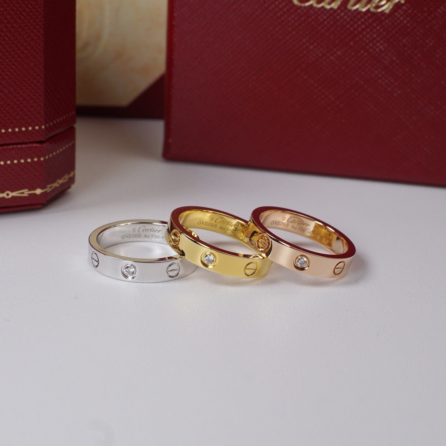 [Ornora Jewelry]LOVE 4MM 1 DIAMOND RING