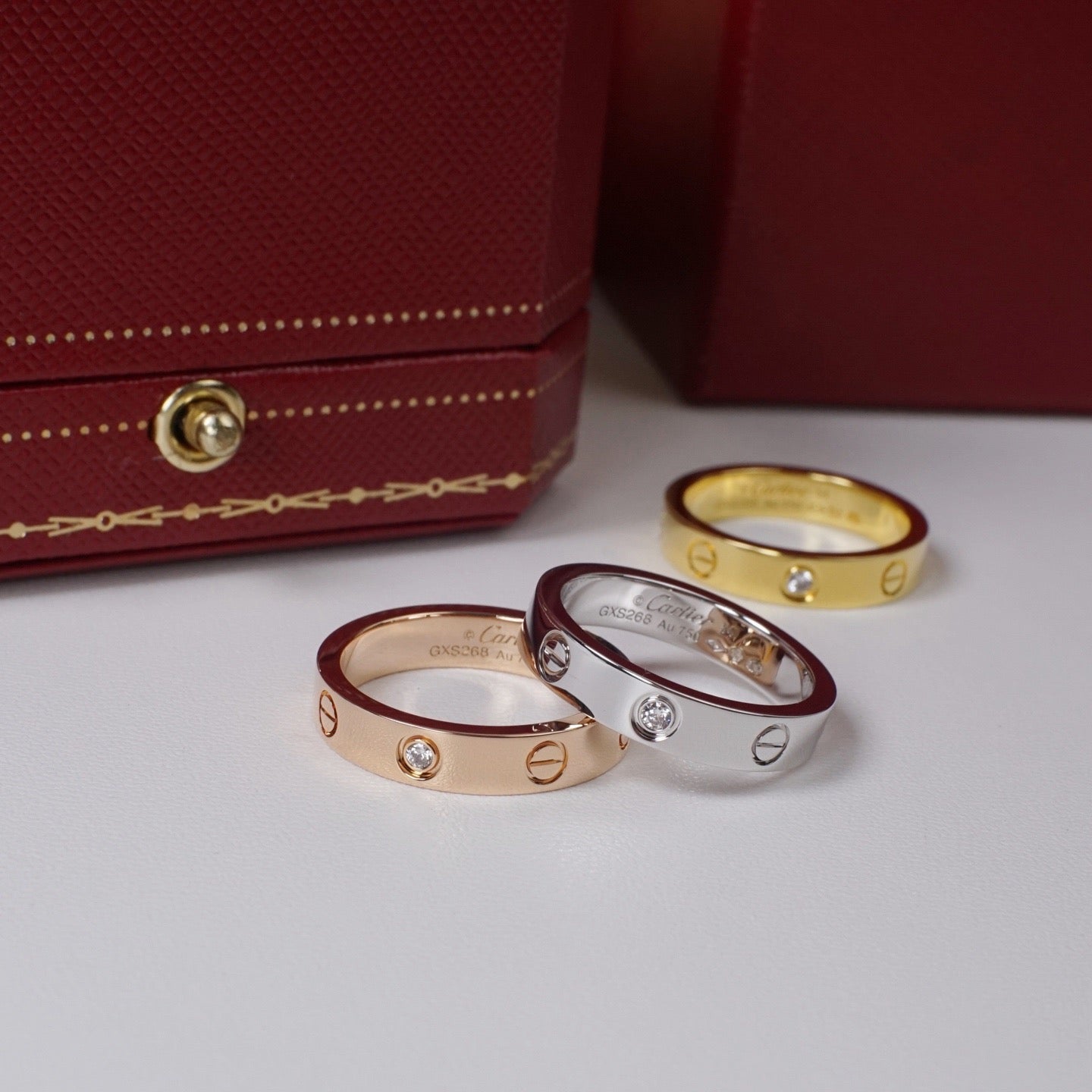 [Ornora Jewelry]LOVE 4MM 1 DIAMOND RING