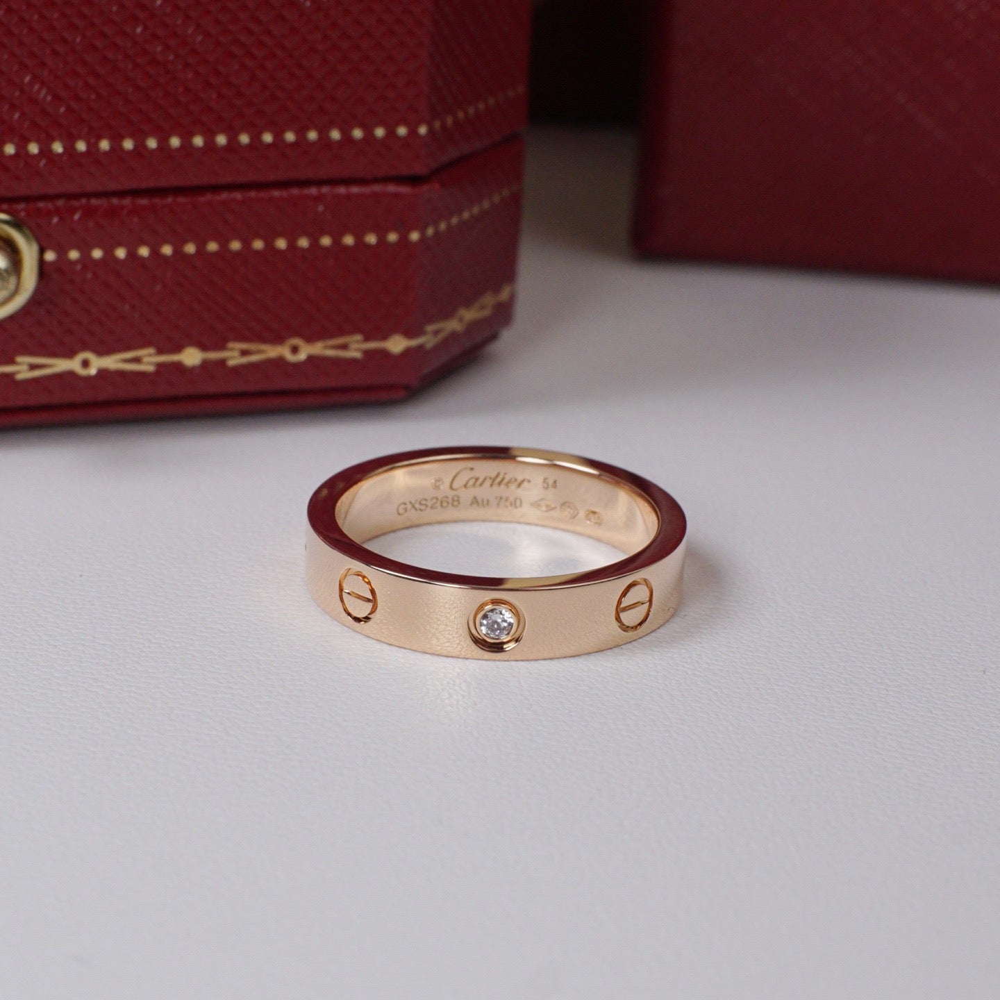 [Ornora Jewelry]LOVE 4MM 1 DIAMOND RING