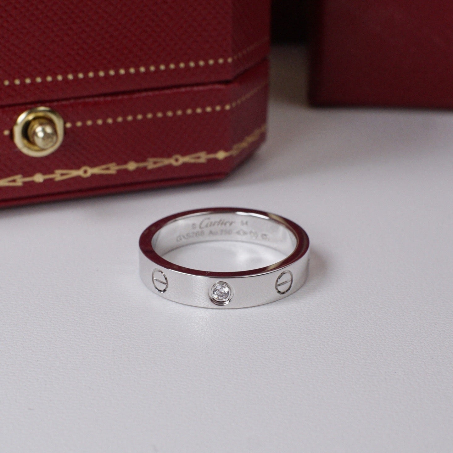 [Ornora Jewelry]LOVE 4MM 1 DIAMOND RING