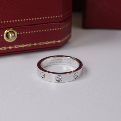 [Ornora Jewelry]LOVE 4MM 1 DIAMOND RING