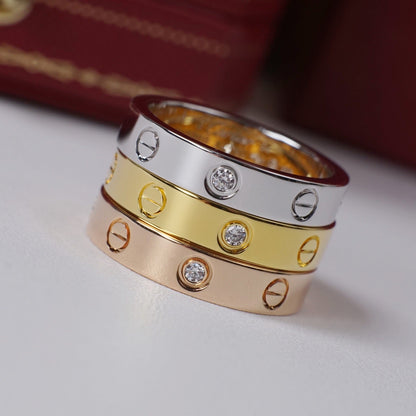 [Ornora Jewelry]LOVE 4MM 1 DIAMOND RING