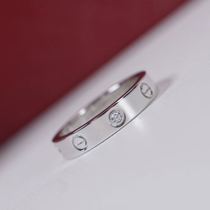[Ornora Jewelry]LOVE 4MM 1 DIAMOND RING