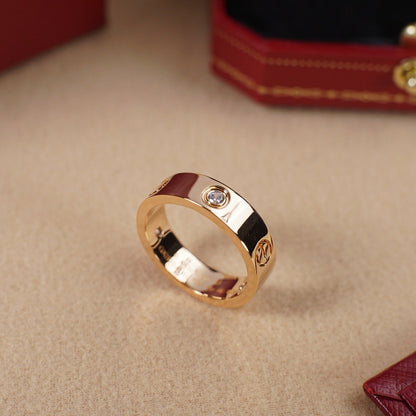 [Ornora Jewelry]LOVE 5.5MM 3 DIAMOND RING