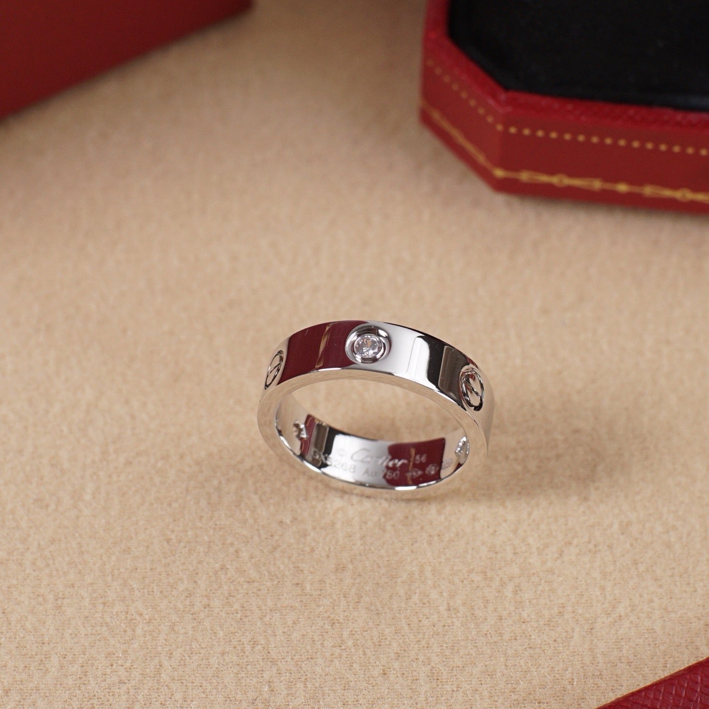 [Ornora Jewelry]LOVE 5.5MM 3 DIAMOND RING