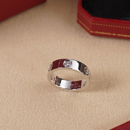 [Ornora Jewelry]LOVE 5.5MM 3 DIAMOND RING