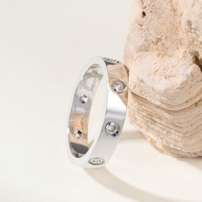 [Ornora Jewelry]LOVE 4MM 8 DIAMOND RING