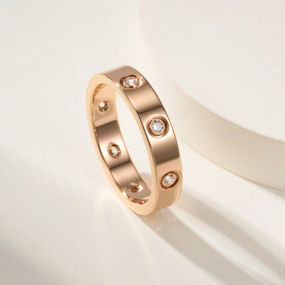 [Ornora Jewelry]LOVE 4MM 8 DIAMOND RING