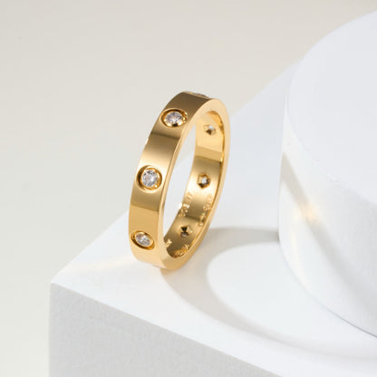 [Ornora Jewelry]LOVE 4MM 8 DIAMOND RING