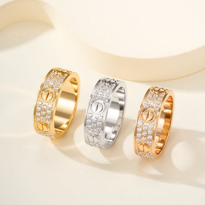 [Ornora Jewelry]LOVE RING 5.5MM DIAMONDS PAVED