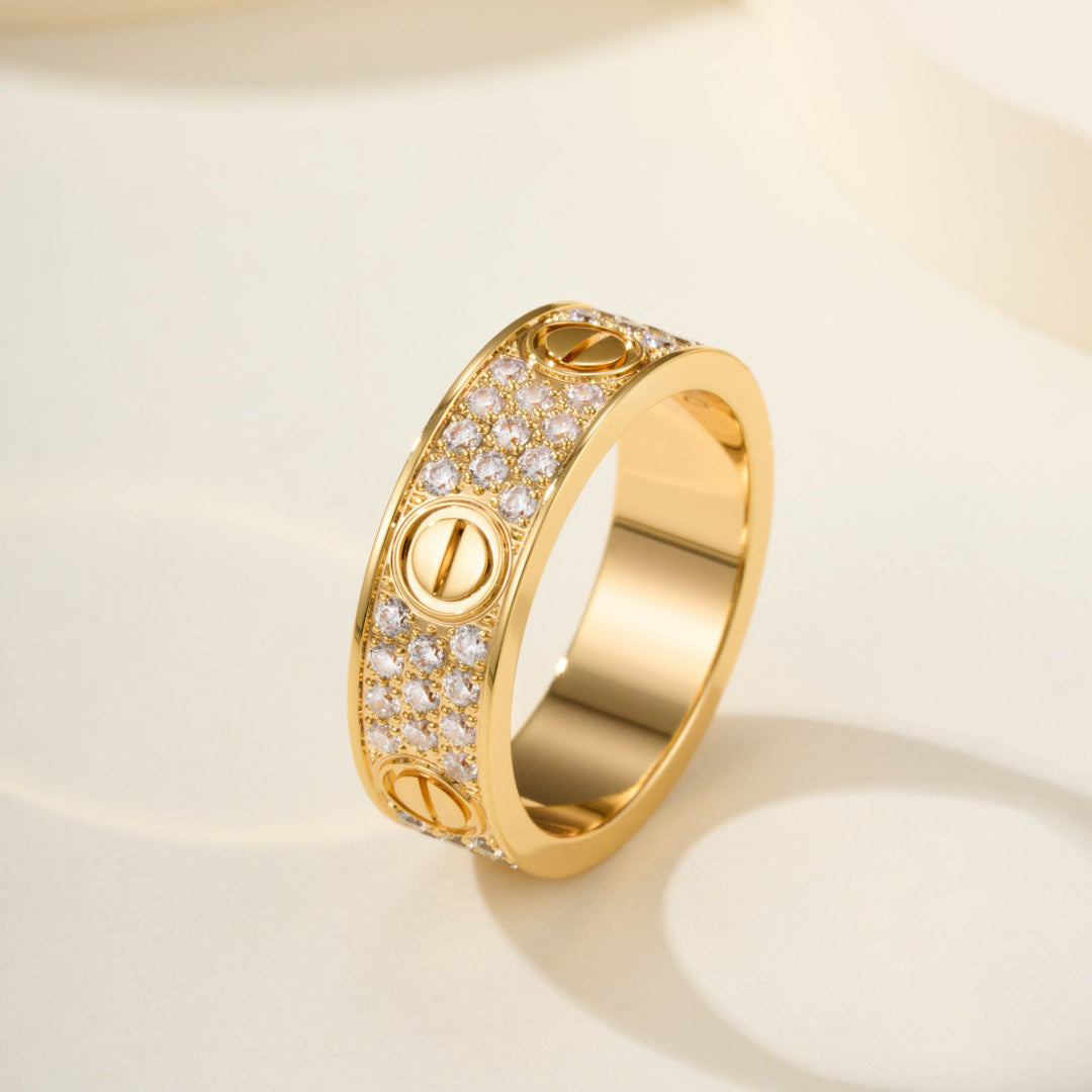 [Ornora Jewelry]LOVE RING 5.5MM DIAMONDS PAVED