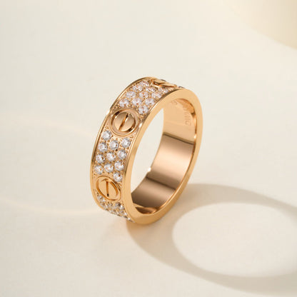 [Ornora Jewelry]LOVE RING 5.5MM DIAMONDS PAVED