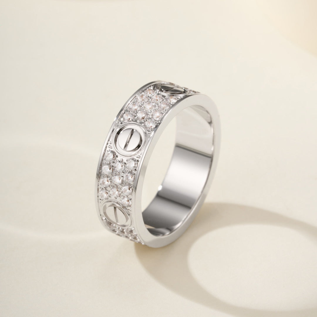 [Ornora Jewelry]LOVE RING 5.5MM DIAMONDS PAVED