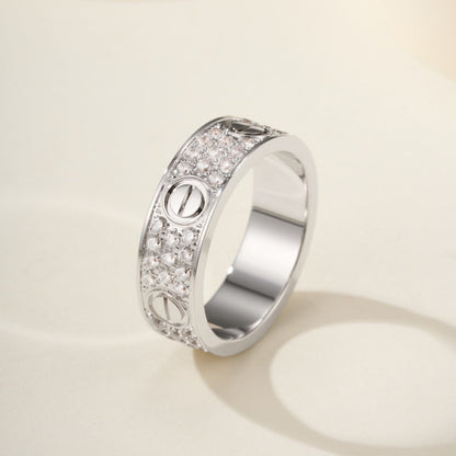 [Ornora Jewelry]LOVE RING 5.5MM DIAMONDS PAVED