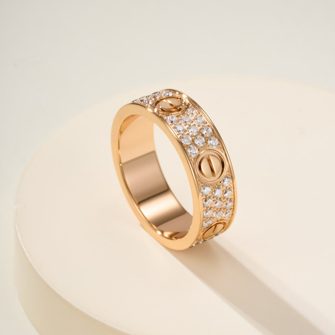 [Ornora Jewelry]LOVE RING 5.5MM DIAMONDS PAVED