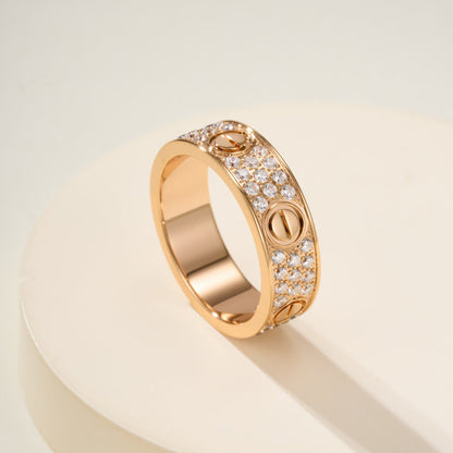 [Ornora Jewelry]LOVE RING 5.5MM DIAMONDS PAVED
