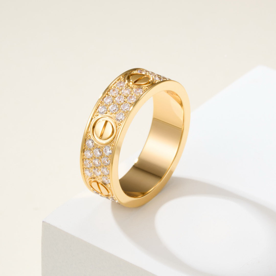 [Ornora Jewelry]LOVE RING 5.5MM DIAMONDS PAVED
