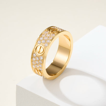 [Ornora Jewelry]LOVE RING 5.5MM DIAMONDS PAVED
