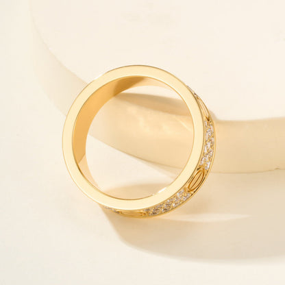 [Ornora Jewelry]LOVE RING 5.5MM DIAMONDS PAVED