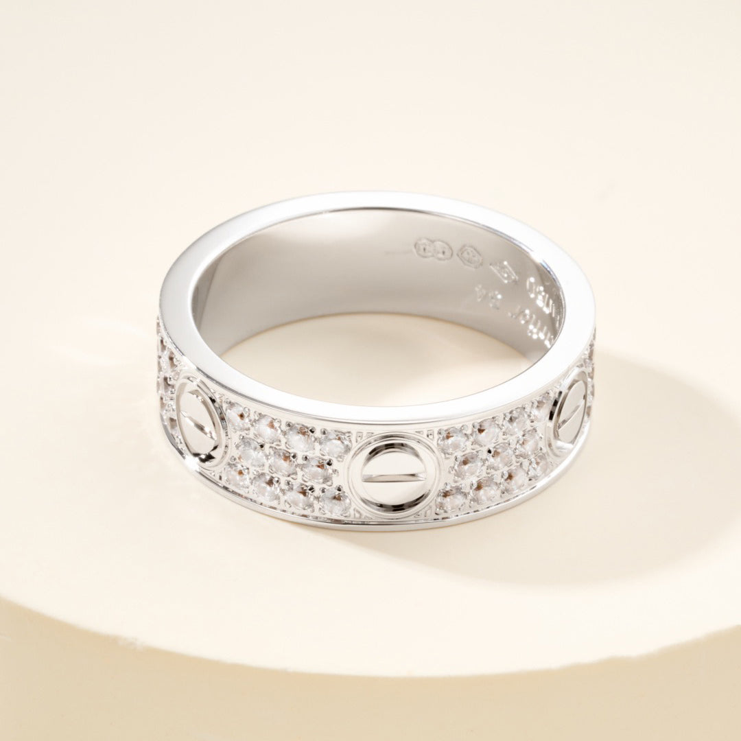 [Ornora Jewelry]LOVE RING 5.5MM DIAMONDS PAVED