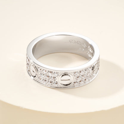 [Ornora Jewelry]LOVE RING 5.5MM DIAMONDS PAVED
