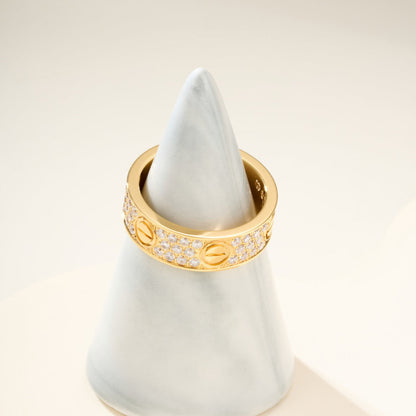 [Ornora Jewelry]LOVE RING 5.5MM DIAMONDS PAVED